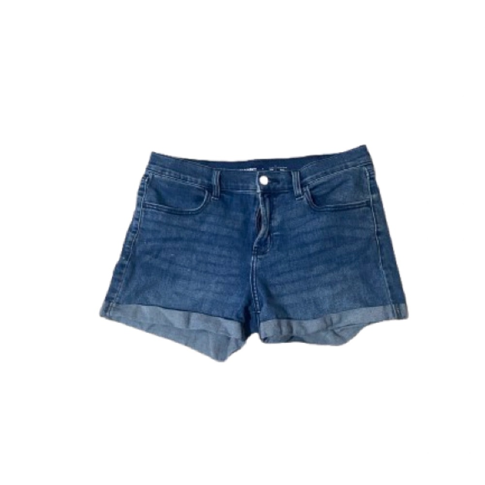GAP Mid-Blue Rolled Hem Denim Shorts